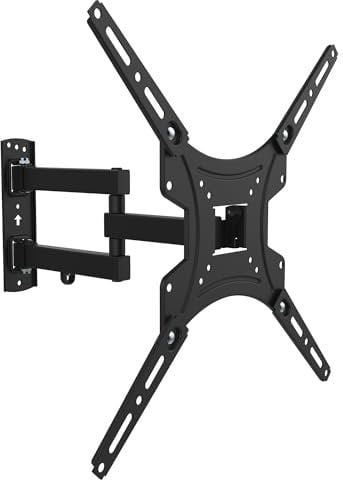 Atlantis P022-E15SBH Supporto TV parete orientabile, Staffa Braccio da Parete per TV da 13 a 60, Max 30Kg, Max VESA 400x400. Inclinazione Verticale +/-12°. Ruotabile 180° Estendibile fino 36,5cm.