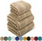 LEBENGOOD - Ensemble de Serviettes de Bain, Coton de qualité supérieure, 550 g/m², 2 lavabos, 2 Serviettes de Douche, Extra Doux, absorbantes et résistantes (2 50X90 2 70X130 Arena)