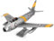Metal Earth Fascinations Metallbausätze - Flugzeug Tiefdecker F-86 Sabre, lasergeschnittener 3D-Konstruktionsbausatz, 3D Metall Puzzle DIY Modellbausatz 3 Metallplatinen, ab 14 Jahre