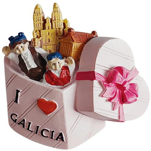 Moiilvcla Galicia España - Imán para nevera 3D, recuerdo de viaje, decoración de nevera, calcomanía magnética para decoración de nevera, colección Craft