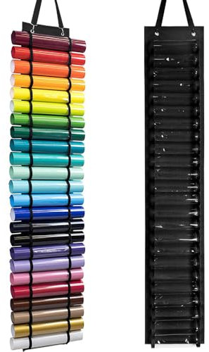 Wnddle Vinyl-Organizer Mit 24 Fächern - Aufbewahrungsregal Für Rollen, Papier, Geschenkpapier - Halter Und Aufbewahrung