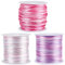 SUNNYCLUE 3 Rouleau de Fil en Nylon de 3 Couleurs 150 mètres/137 m 1mm pour Bijoux Enfilage Rose Violet Satin Queue de Rat Macramé Tricot Cordon avec Bobine pour la Fabrication de Bracelets D'Amitié