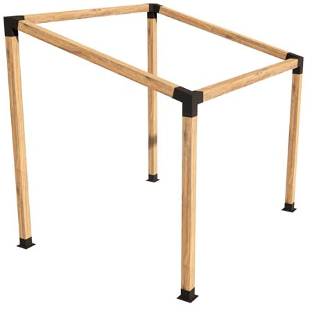 Kit pergola 15° pour poteaux en bois 4x4