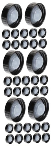 CALLARON 3 Ensembles Bouchon À Vis Noire Couvercles De Bocal Maçon Couvercles De Capsules De Bouteilles En Plastique Bouchons De Rechange Couvercles De Bouteilles 12 Pièces * 3