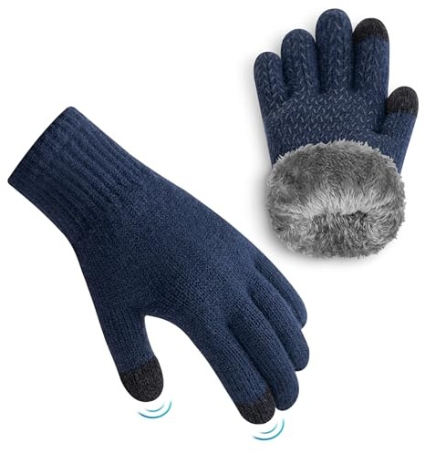 ineepor Unisex Handschuhe Kinder Fleece für Jungen Mädchen - Touchscreen Thermo Winter Kinderhandschuhe Warm & Gefüttert, Wolle Strickhandschuhe Flauschig Kuschelig für 3-12 Jahre