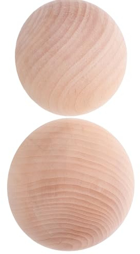 HAPINARY Herramientas De Cerámica Para Hacer Cuencos Y Platos Moldes De Media Caña De Madera Juego De 2 Piezas Para Prensar Modelar Y Texturizar Arcilla 3.54X3.54X1.77 in