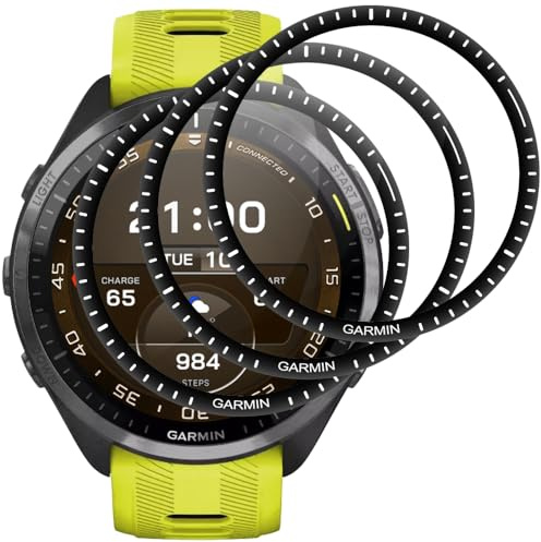 Beukei 3 Stück Panzer Schutz Glas für Garmin Forerunner 965, glasschutz,9H Härte,HD Klare,Blasenfrei,Anti-Kratzen, handyglas Film