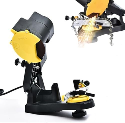 Electric Chainsaw Sharpener, Adjustable Depth Precise Chain Maintenance for Woodworking & Garden Care