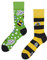 Dedoles Socken Unisex Damen Herren & Kinder Baumwolle viele lustige Designs 1 Paar Geschenk links rechts verschieden, Farbe Gelb, Motiv Bienen, Gr. 39-42