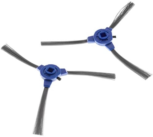vhbw 2X Seitenbürste kompatibel mit Tesvor X500, M1, T8, S6, X500Pro Saugroboter - Reinigungsbürsten Set, schwarz/grau/blau