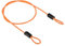 PATIKIL Security Steel Cable 2.5mm x 0.5m/1.64ft Coated Luggage Lock Wire Rope with Double Loop Orange