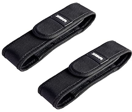 XTAR 2er-Pack Nylon-Taschenlampen-Holster, flexible Anpassung, für die meisten Marken mit einer Größe von 15 - 16,3 cm