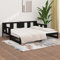 Norheim Sofá Cama Extraíble Cama Divan Cama Convertible en Cama Individual de Madera de Pino Estructura de Sofá Cama Diseño Moderno 2X(80x200) cm Negro