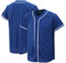 Baseball-Trikot für Damen und Herren, Baseball-Shirts für individuelle Knopfleiste, Hipster-Hip-Hop-Sportuniformen, Blau, L