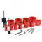 KATSU Bimetall-Lochsägen-Set, 19-teilig, 19–68 mm, Schnellarbeitsstahl M42