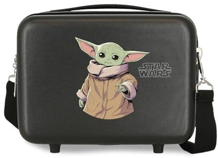 Star wars Grogu Neceser Adaptable Negro 29x21x15 cms Rígido ABS 9,14L 0,8 kgs