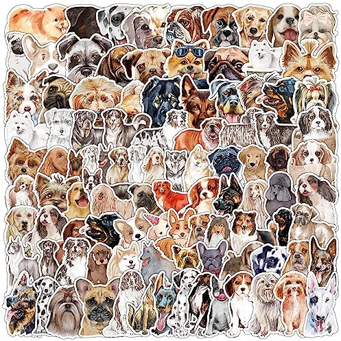 Hund Aufkleber Anime Cartoons Hund Sticker Set 100 Stücke Niedlich Deko für Auto Laptop Skateboard Fahrrad Moped Motorrad Fahrrad Computer,Geeignet für Erwachsene Kinder