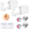 AVYRING Ohr-Piercing-Pistole Kit, selbst Einweg-Ohr-Piercing-Kit 316L chirurgischen Edelstahl mit runden kubischen Zirkoniumdioxid, zu Hause selbst Ohr Piercer Kit Werkzeug mit 4mm rosa CZ Stud