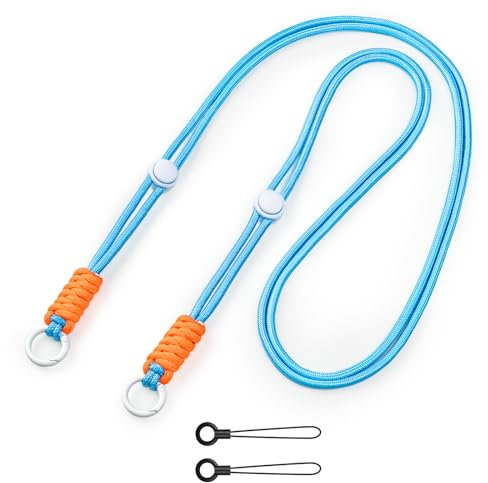 VOVMOEYA Kameragurt Kind, Kameragurt für Kinder für Fujifilm Mini 12/11/9/8/7+, langes Umhängeband für Kinderkamera/Ausweishalter/Schlüssel/Geldbörse, Multifunktions-Lanyard(Blau)