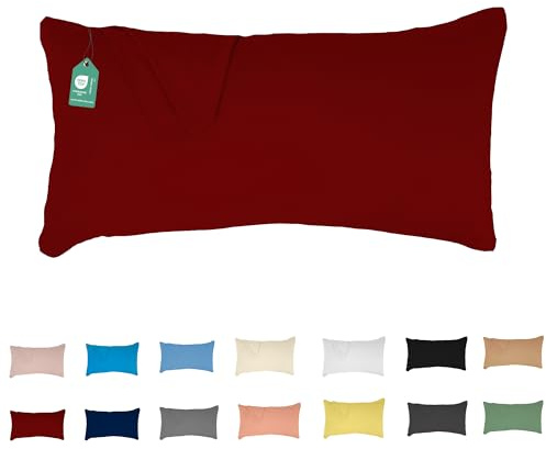 livessa Kissen 40x80 mit Bezug - Kissen mit Kissenbezug aus%100 Baumwolle, Verdeckter Reißverschluss an der Langen Seite