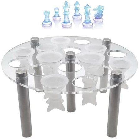 Acrylic Holder for Chess Moulds, Chess Mould Holder, Resin Chess Mould Holder, 5 Leg Rests, Silicone Matrices, Accessories, Making Playset Set for Chess Players Beginners