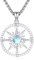 Eusense Kompass Anhänger 925 Sterling Silber Kompass Halskette Graduierung Freundschaft Reise Talisman Halskette Schmuck Geschenk für Männer Frauen