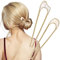 2 Stück U förmige Haarnadeln, Silber Haarnadeln Groß, Metall U-Förmige Haarnadel, Chignon Haarnadel Haarpin Metall 2 Zinken Hochsteckfrisur für Frauen und Mädchen für Frauen Mädchen