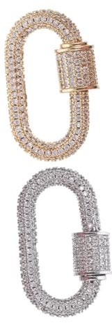 VALICLUD Necklace Clasps Jewelry Findings Screw Lock Connector Oval Link for DIY Jewelry Multi-use Accessory