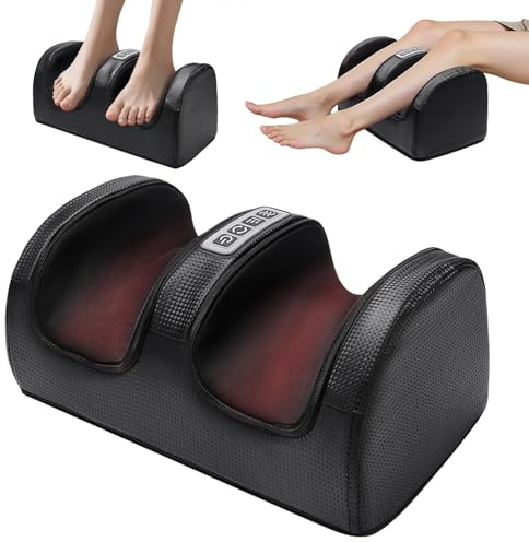 Deciniee Heated Foot Massager for Pain and Circulation,Relief in Legs&Feet | Electric Shiatsu Feet Massage Machine for Plantar Fasciitis,Boosts Circulation,15 Min Timer,Gifts for Men Women Elderly Home