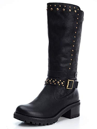 Refresh 69186, Stivali Arricciati Donna, Nero (Nero Nero), 37 EU