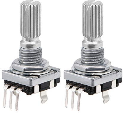 sourcing map 2Stk. 360 Grad Drehgeber Codeschalter Potentiometer EC11 5 Pins 20mm