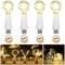 Ceepko LED Weinflasche Beleuchtung, USB Wiederaufladbar Korkenlichter Flaschenlicht zum Weihnachten, Party Deko Licht (2er-Pack/Stetiges Warmweiß)