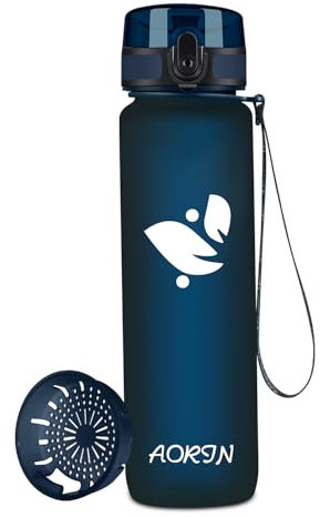 AORIN Trinkflasche - 1000ml - Wasserflasche BPA-Frei & Tritan Auslaufsicher Sportflasche, Erwachsene,Trinkflasche Kinder, Fitness,Laufen,Yoga,Fahrrad,Outdoor
