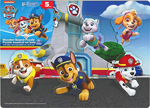 PAW Patrol Chunky Wood Sound Puzzle, for Families and Kids Ages 3 and up