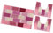 emmevi Tappeto Bagno Parure Morbido Girowater Antiscivolo Assorbente Lavabile MOD.Lilla Set 3 Pezzi Rosa