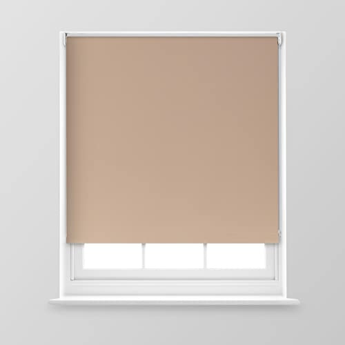 Trimmable Blackout Roller Blind - 6FT - MOCHA - 180cm(W) x 170cm(L)