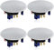 Herdio 4 Inches Ceiling Speakers 160 Watts 2 Way Flush Mount Perfect for Bathroom Kitchen Living Room Office