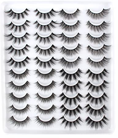 Oreola Faux Mink Wimpern Flauschige Künstliche Anime Lashes Cat Eye Natural Crossed Fake 3D Falsche lang und wiederverwendbar