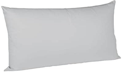 sleepling Satin Kissenbezug, Kissenhülle aus 100% seidig weicher Baumwolle, Bezug Kissen Kopfkissen, 60 Grad, Ökotex 100, Made in EU, 40 x 80 cm, Silber