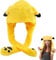 Kakbrt Kaninchen Hut, Hasen Mütze mit Beweglichen Ohren,Lustiger Hut für Erwachsene Kinder, Partyhüte Urlaub Cosplay Mütze, Weich und Bequem (Gelb)