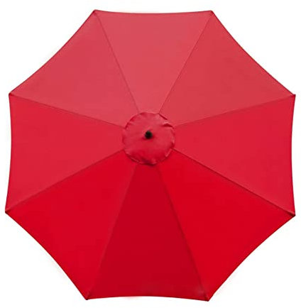 Housse de Rechange for Parasol à 6 /8 Baleines,Toile De Rechange for Parasol D'extérieur 3 m, imperméable, Anti-UV Tissu de rechange for parasol de jardin(auvent uniquement) ( Color : Red , Size : 3m