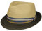 Stetson Licano Toyo Trilby Strohhut Herren - Aus 100% Toyo-Stroh - Hut mit UV-Schutzfaktor 40+ - Sonnenhut mit Ripsband - Zweifarbig - Krempe (ca. 4,5 cm) - Fedora Frühjahr/Sommer Oliv XL (60-61 cm)