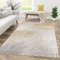 TT Home Wohnzimmer Teppich Kurzflor Geometrisches Design Abstrakte Optik, Farbe:Grau Gold, Größe:80x150 cm