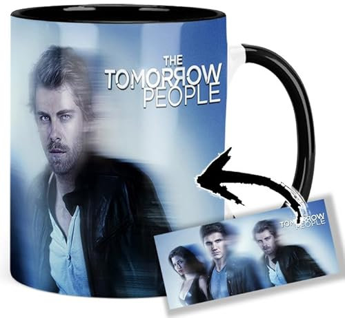 The Tomorrow People Robbie Amell Peyton List Luke Mitchell Tasse Innen & Henkel Schwarz Keramikbecher Mug