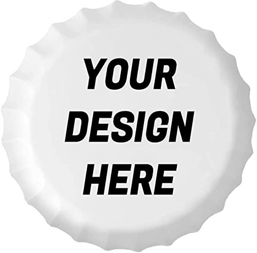 FJAUOQ Custom Vintage Metal Bottle Cap Sign, Design Your Own Personalized Text Retro Beer Bottle Caps Metal Tin Signs Home Cafe Beer Bar Decoration Wall Decor Art Plaque