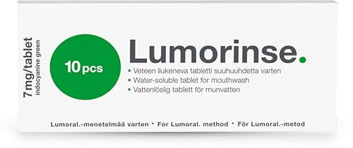 Mundspültabletten - Zahnsteinentferner - Weiße Zähne - Zahnpflege - Zahnreinigung - Minzgeschmack - 10 Stück - Wissenschaftlich Entwickelt und Getestet - Lumorinse