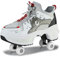 Schuhe mit Rollen für Jungen Mädchen, Rollschuhe mit 4 Einziehbaren Rädern, 2-in-1 Rollschuhen und Sneakers, Roller Skate Shoes für Kinder Teenager (Grau, 41)