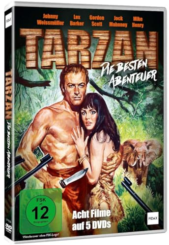 Tarzan - Die besten Abenteuer / 8 spannende Klassiker mit den populärsten Tarzan-Darstellern in einer Sammlerbox (Pidax Film-Klassiker) [5 DVDs]