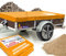 Hochwertige Anhängerplane 261 x 139 x 6 cm für Saris Anhänger - wasserdichte PVC Abdeckplane I Plane nach Maß - Orange