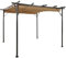 Kangmusi Pergola mit Ausziehbarem Dach Taupe 3x3 m Stahl 180 g/m2, kangmusi312227